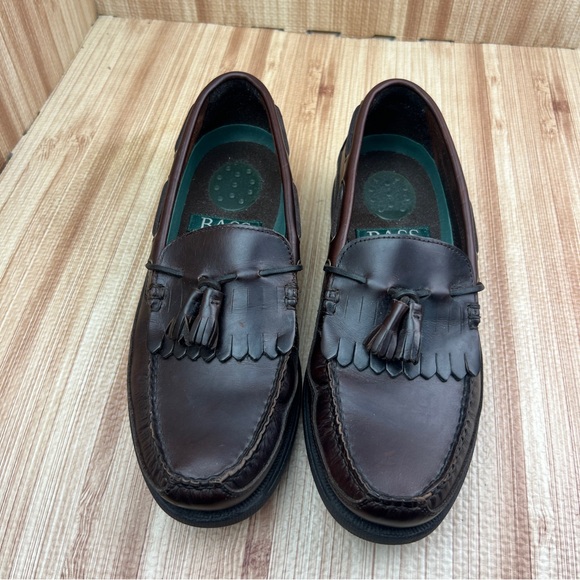 Bass Shoes Henry II Mens 10 M Brown Leather Tasseled Loafers Comfort Slip On main image 5